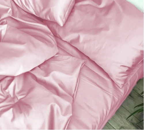 Простынь на резинке Satin Light Pro 10-003 Pink  - высота 25 см (детские 10 см)