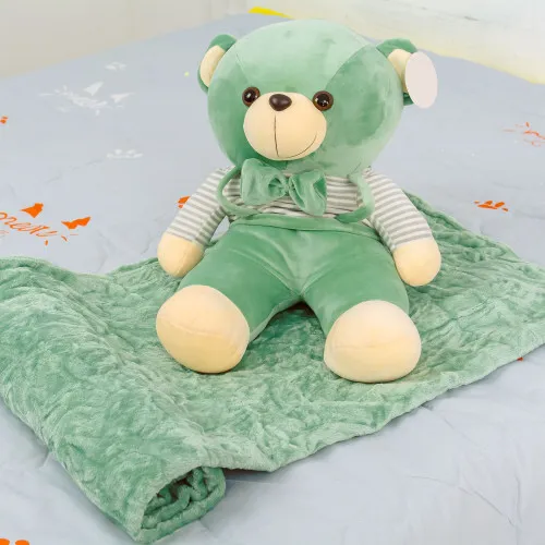 Плед+подушка дитячі №1050 Bear Green