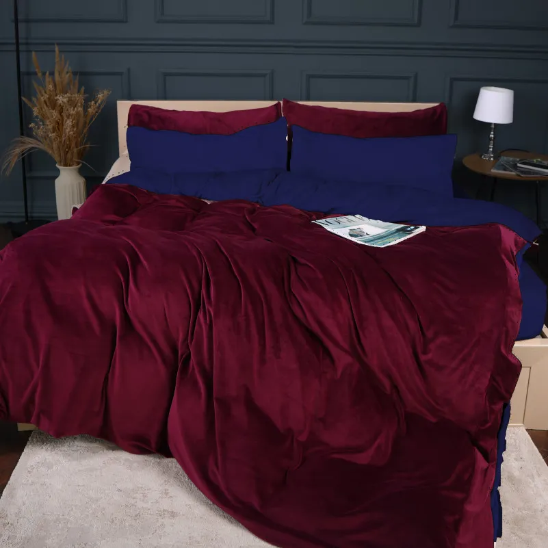 Комплект постельного белья Велюр Winter Frost 28-0006 + 28-0002 Primula Velvet - 3