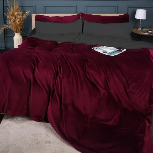 Комплект постельного белья Велюр Winter Frost 28-0003 + 28-0002 Protea Velvet