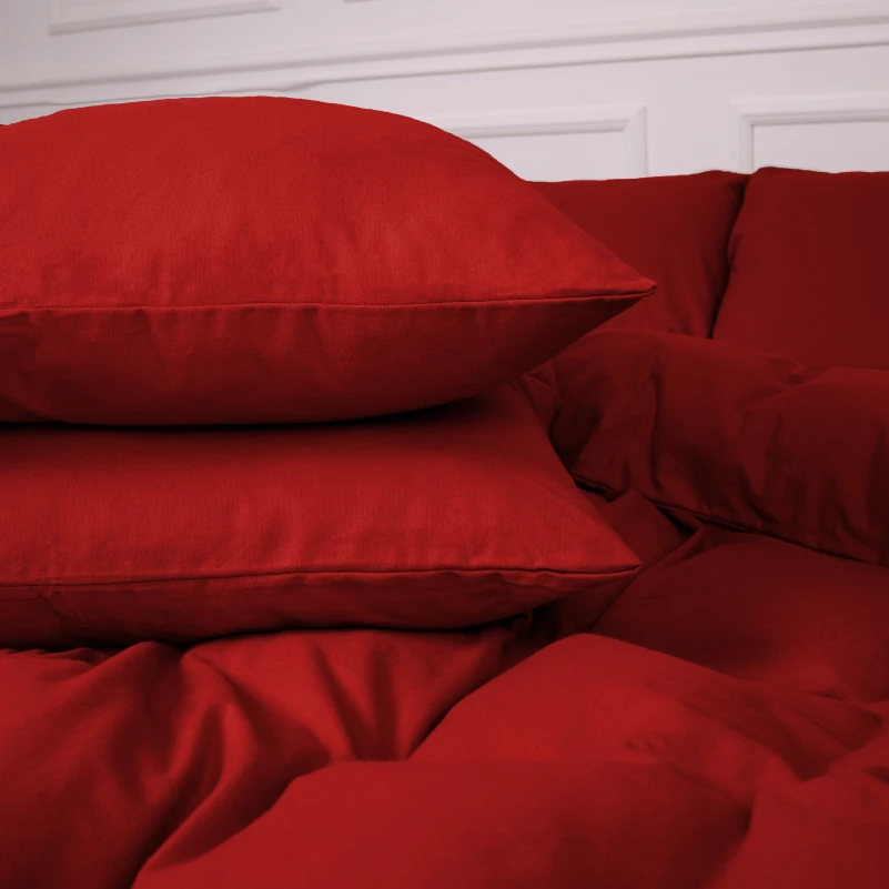 Комплект постільної білизни Фланель 009 "Red" - 5