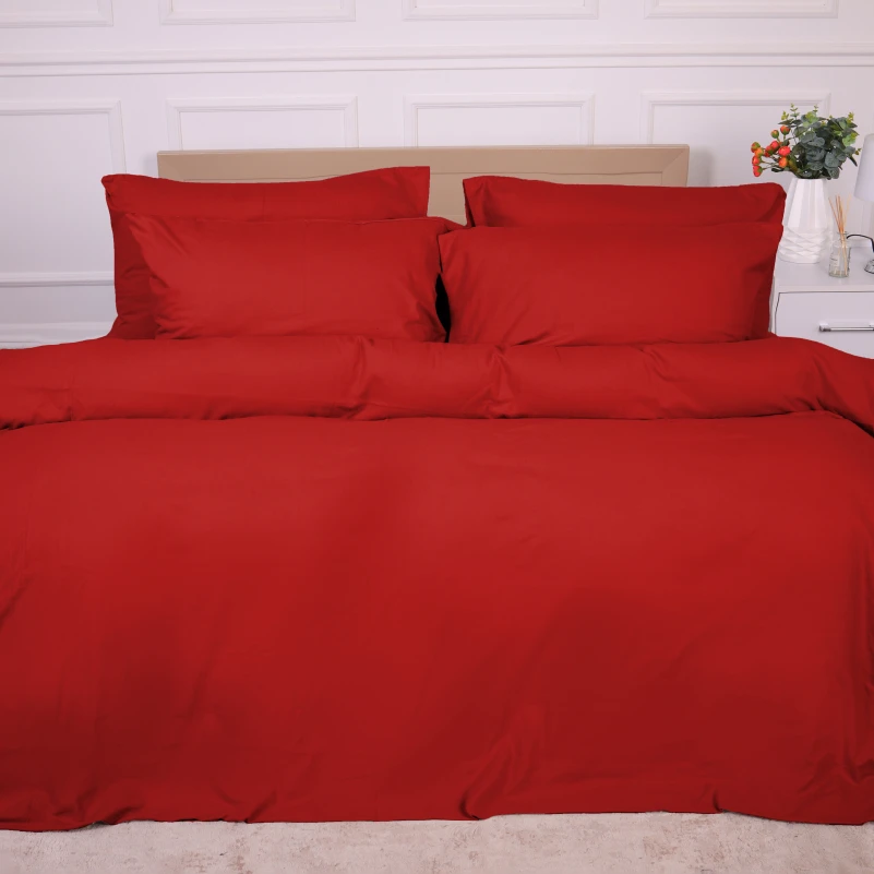 Комплект постільної білизни Фланель 009 "Red" - 6