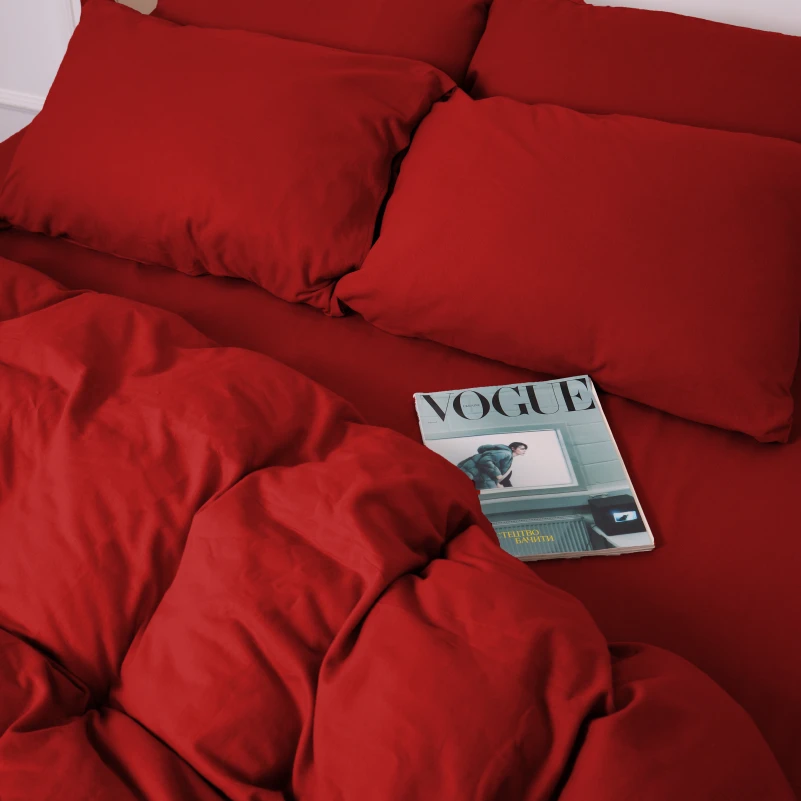 Комплект постільної білизни Фланель 009 "Red" - 10