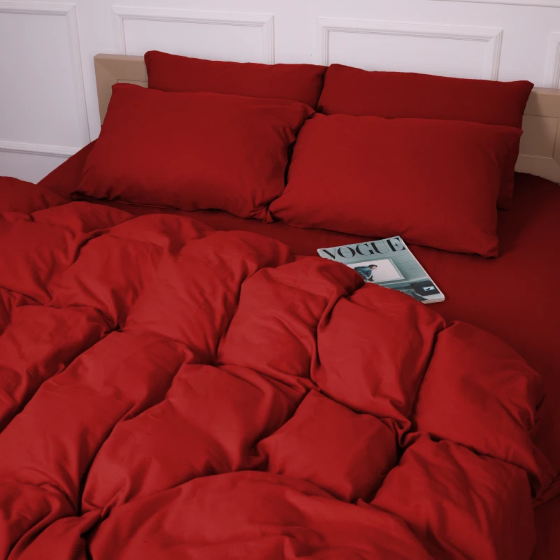 Комплект постільної білизни Фланель 009 "Red" - 11
