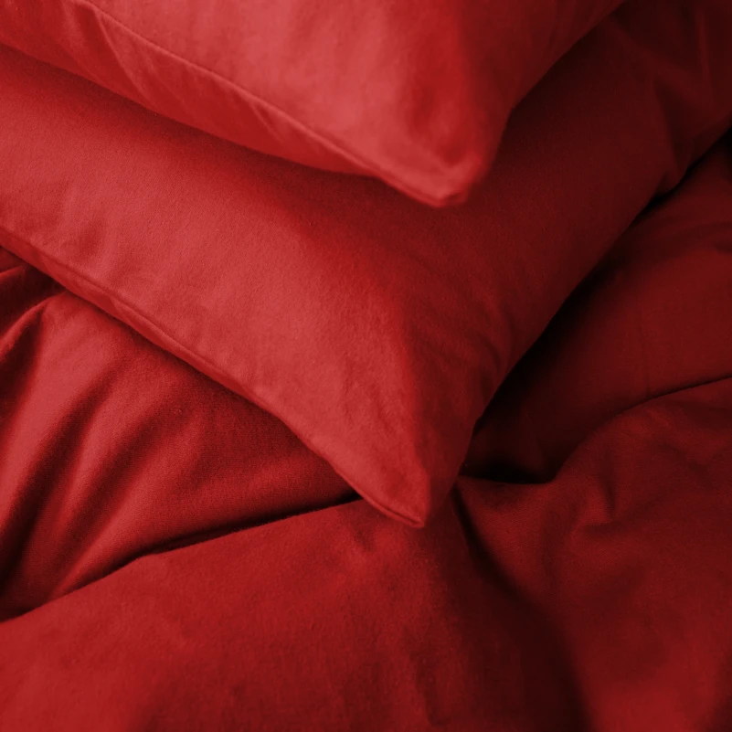 Комплект постільної білизни Фланель 009 "Red" - 13