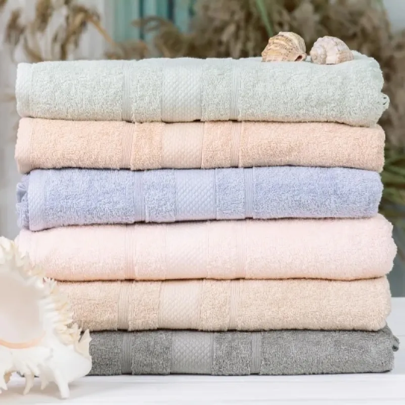 Набор банных полотенец (6 шт.) Е №5021 SoftNes "Shine"