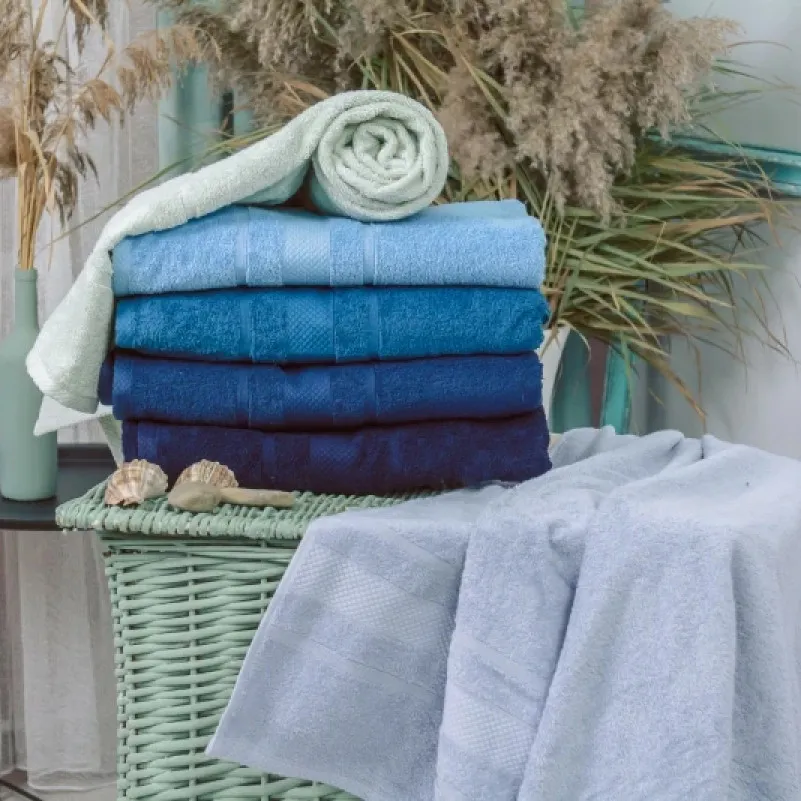 Набор банных полотенец (6 шт.) Е №5022 SoftNes "Azure" - 2