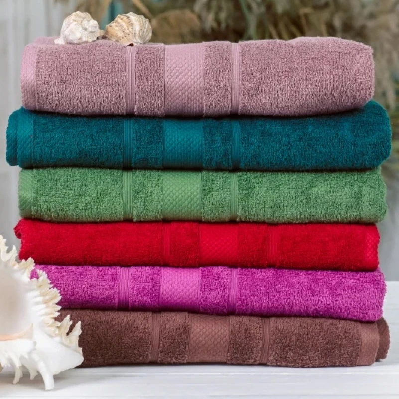 Набор банных полотенец (6 шт.) Е  №5023 SoftNes "Darkness"