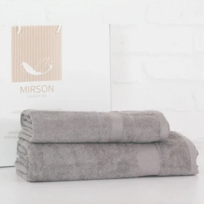 Набір банних рушників  (2 шт.) Е №5082 Elite SoftNess Smoky