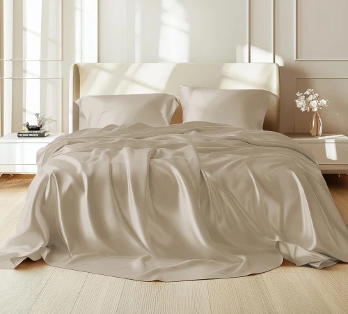Комплект постільної білизни 100% натуральний шовк сорт Mulberry 30-02 smoky