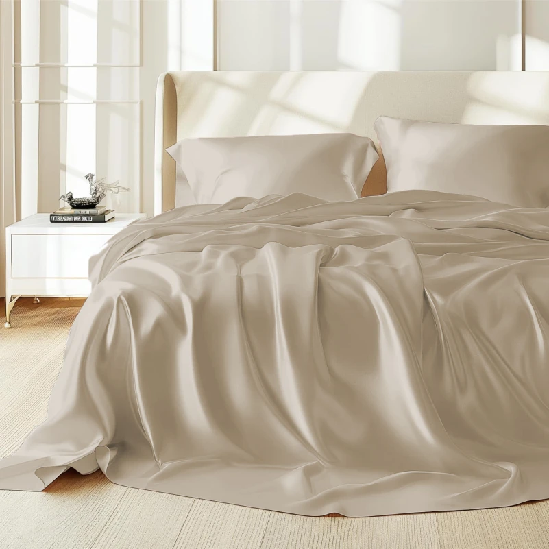 Комплект постільної білизни 100% натуральний шовк сорт Mulberry 30-02 smoky - 1