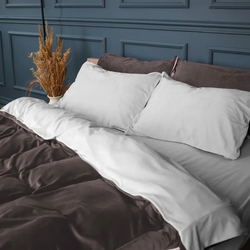 Комплект постельного белья Велюр Winter Frost 28-0001 + 28-0005 Snowdrop Velvet - 3