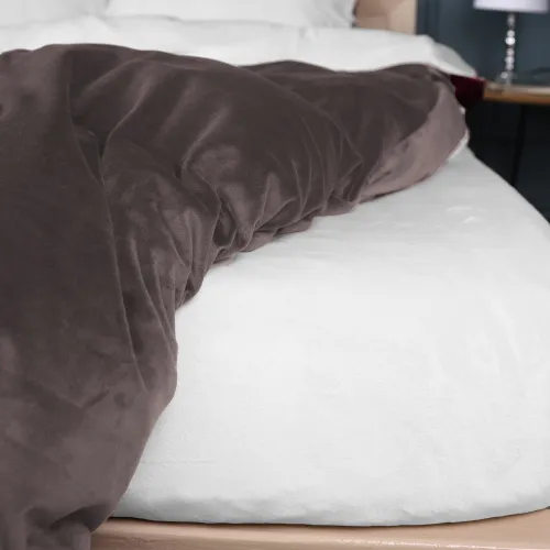 Комплект постільної білизни Велюр Winter Frost 28-0001 + 28-0005 Snowdrop Velvet - 5