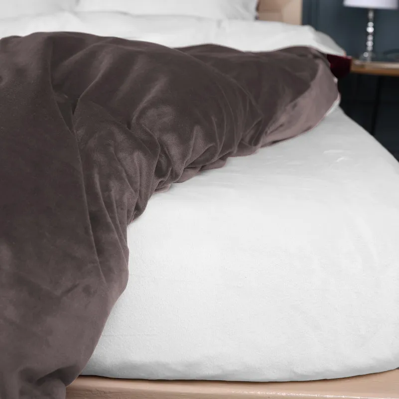 Комплект постельного белья Велюр Winter Frost 28-0001 + 28-0005 Snowdrop Velvet - 4