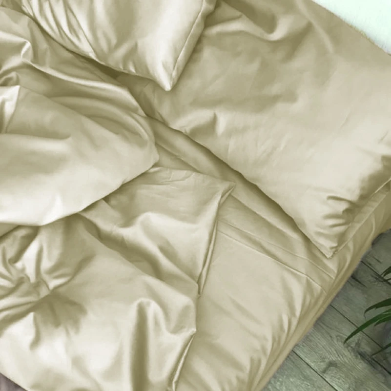 Комплект постільної білизни Satin Light Pro 10-014 Soft yellow - 1