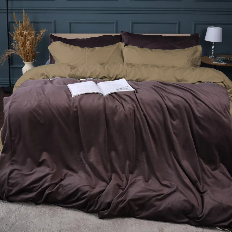 Комплект постільної білизни Велюр Winter Delicate 28-0069 Trombone