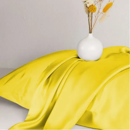 Комплект постільної білизни Satin Light Pro 10-002 Yellow - 4