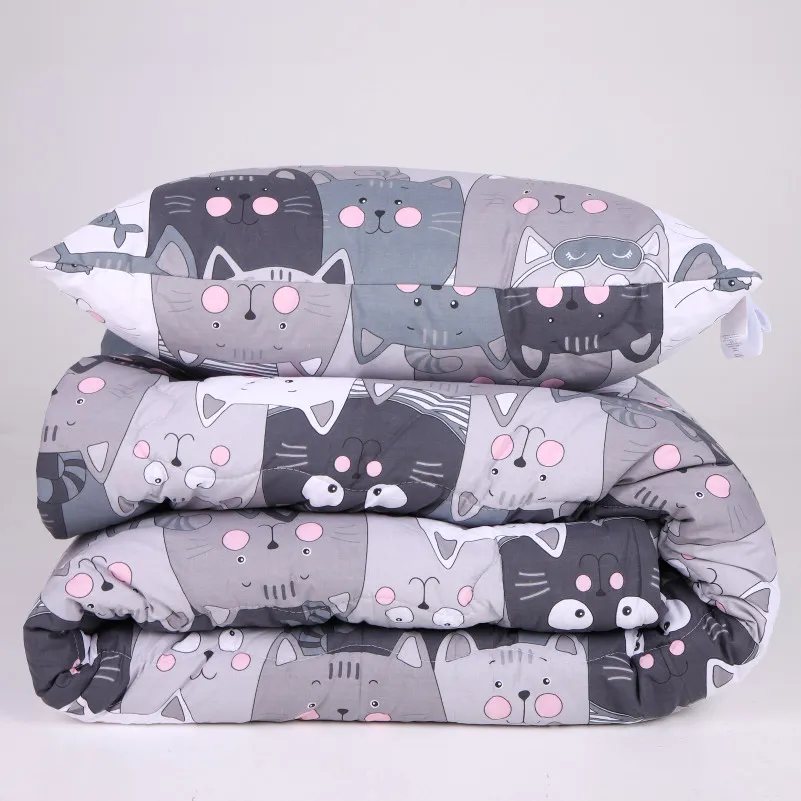 Набір №1286 Сolor Fun Line 17-0543 Hendri Tencel Демі (ковдра + подушка середня) - 3