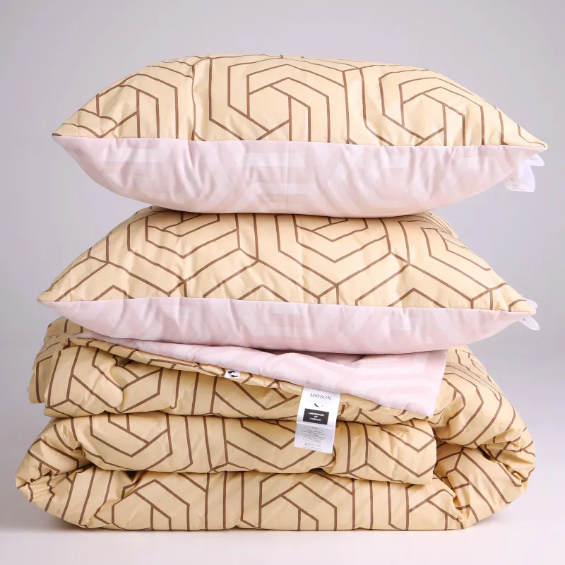 Набір антиалергенний Tencel Зима №3071 Сolor Fun Line (чохол бязь 100%) Geometry (ковдра + 2 середні подушки) - 2