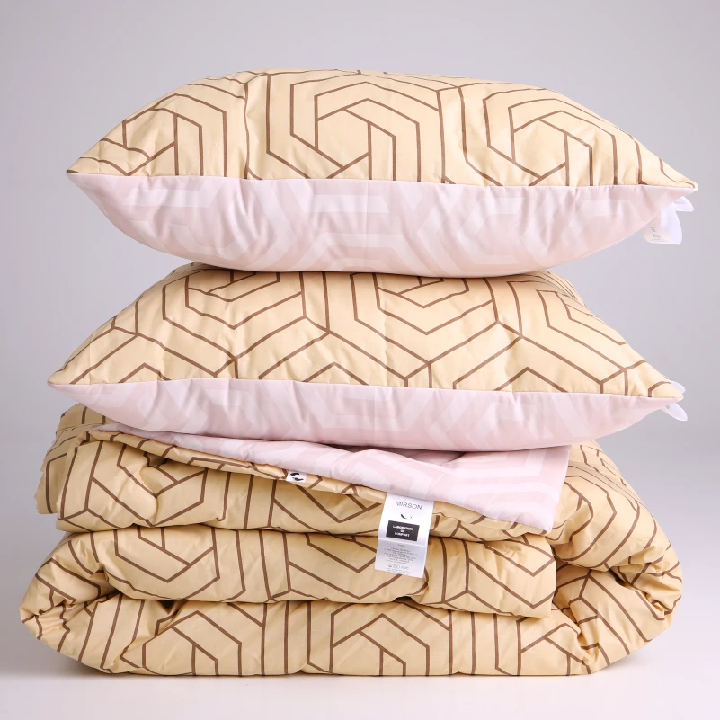 Набір вовняний Зима №3053 Сolor Fun Line (чохол бязь 100%) Geometry (ковдра + 2 подушки середні) - 2