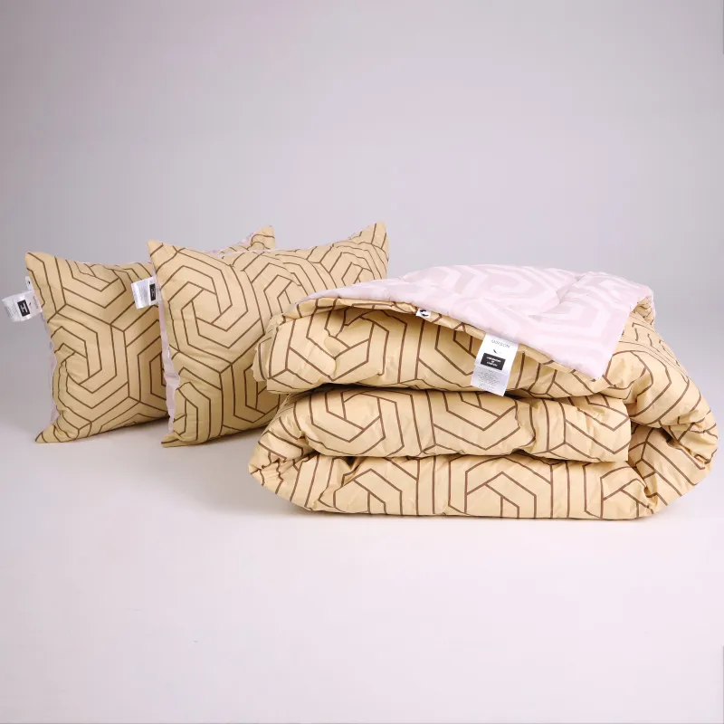 Набір антиалергенний Tencel Зима №3071 Сolor Fun Line (чохол бязь 100%) Geometry (ковдра + 2 середні подушки)