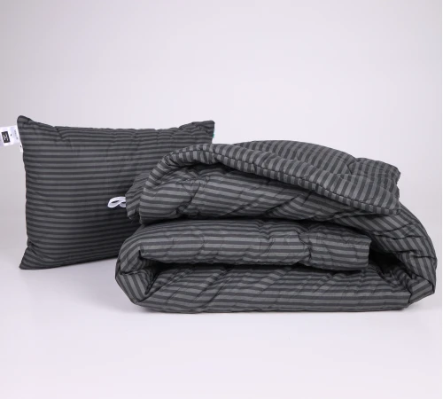 Одеяло антиаллеренное №142 Сolor Fun Line 17-0611 Stripe Black EcoSilk (Летнее) - 2