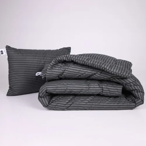 Одеяло антиаллеренное №142 Сolor Fun Line 17-0611 Stripe Black EcoSilk (Летнее) - 2