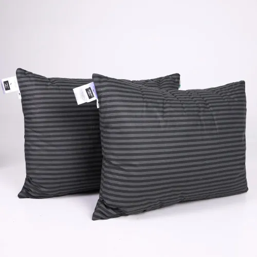 Набор подушек №0114 Сolor Fun Line 17-0611 Stripe Black Bamboo (средние)