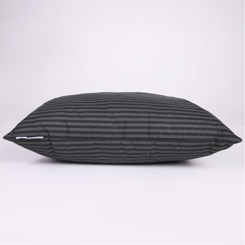 Набір подушок №0112 Сolor Fun Line 17-0611 Stripe Black Tencel (середні) - 2