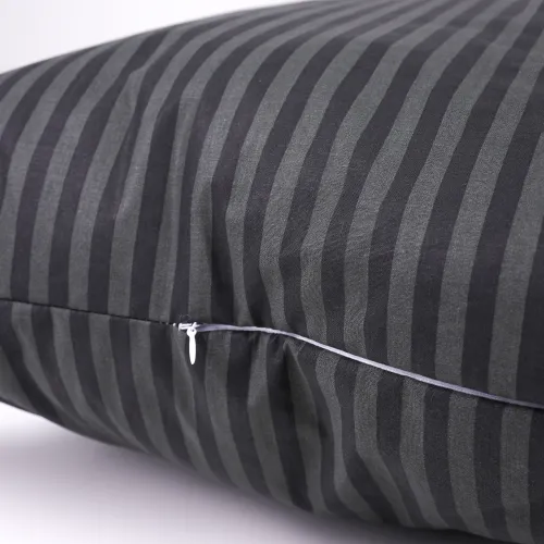 Набір подушок №0113 Сolor Fun Line 17-0611 Stripe Black Бавовна (середні) - 4