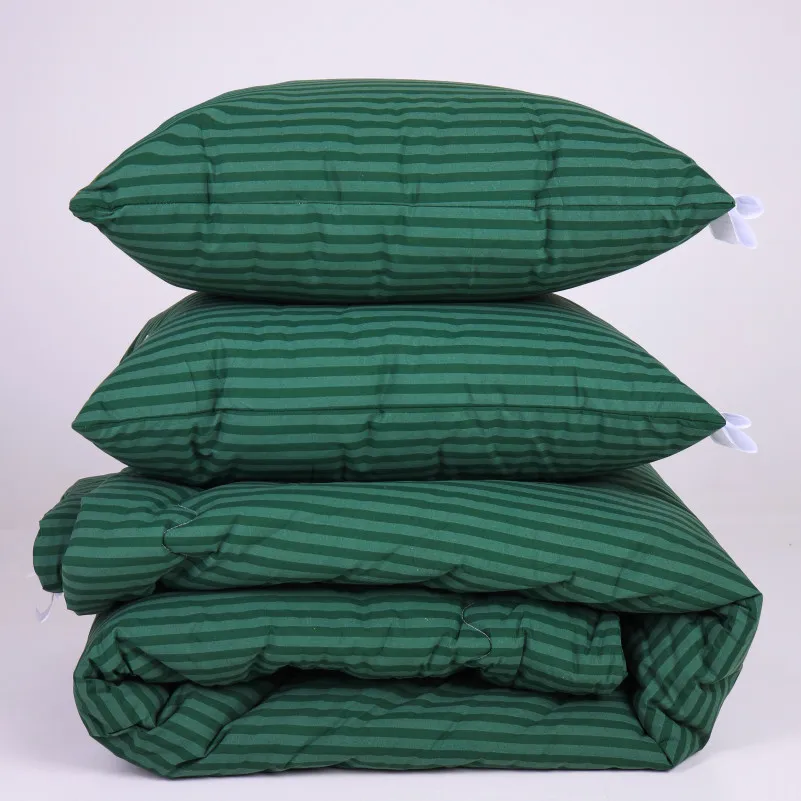 Набір №1020 Сolor Fun Line 17-0612 Stripe Emerald Tencel Демі (ковдра + 2 подушки середні) - 3