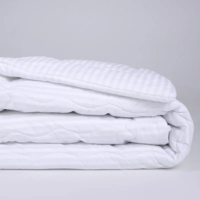 Набір №1128 Сolor Fun Line 17-0605 Stripe White Tencel Зима (ковдра + подушка середня) - 2