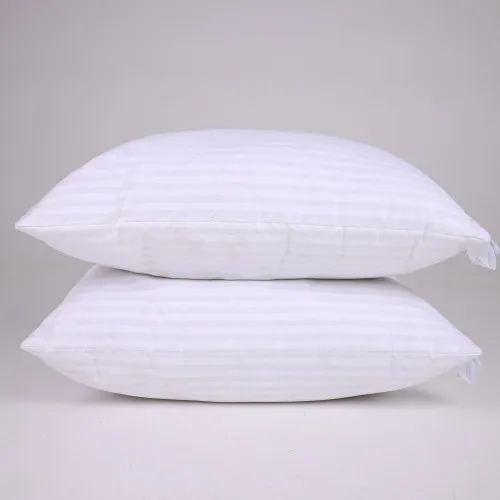 Набор подушек №0123 Сolor Fun Line 17-0605 Stripe White Bamboo (средние) - 2