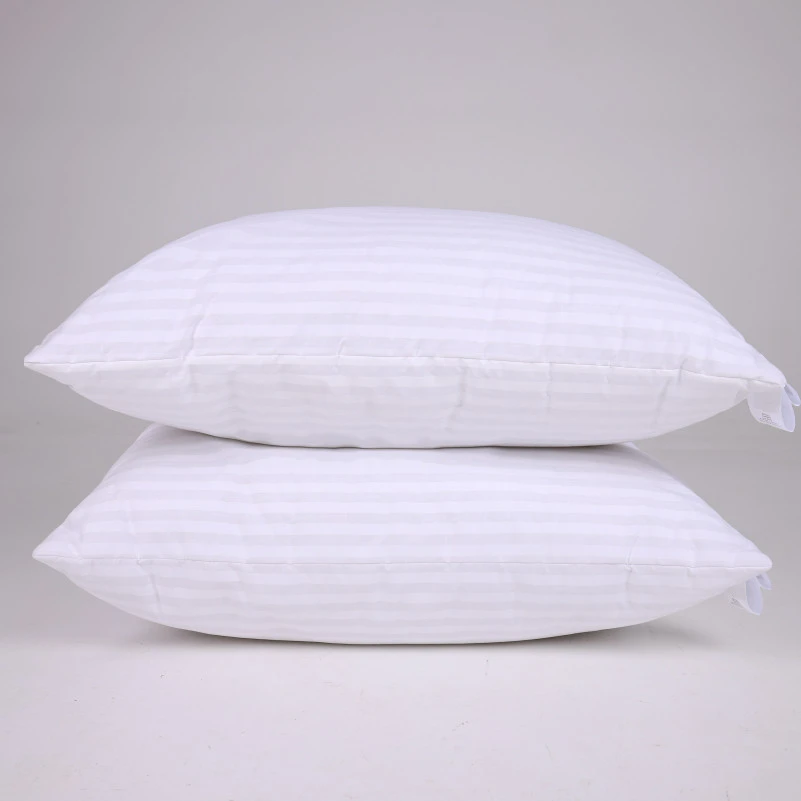 Набір подушок №0118 Сolor Fun Line 17-0605 Stripe White EcoSilk (середні) - 1