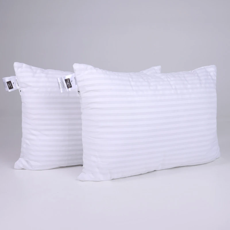 Набір подушок №0118 Сolor Fun Line 17-0605 Stripe White EcoSilk (середні)