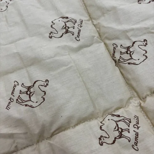 Ковдра вовняна Всесезонна № 0023 Тік Gold Camel Уцінка №8027 - 2