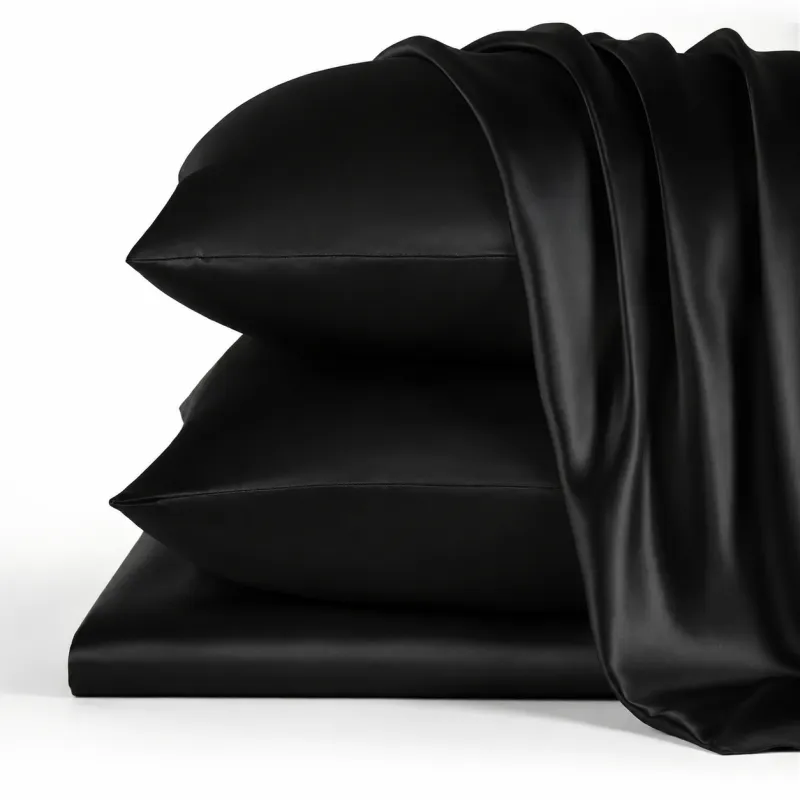 Комплект постільної білизни 100% натуральний шовк сорт Mulberry 30-13 Black Perl - 2