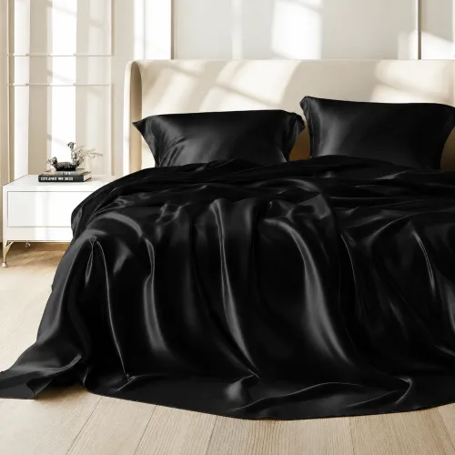 Комплект постільної білизни 100% натуральний шовк сорт Mulberry 30-13 Black Perl - 2