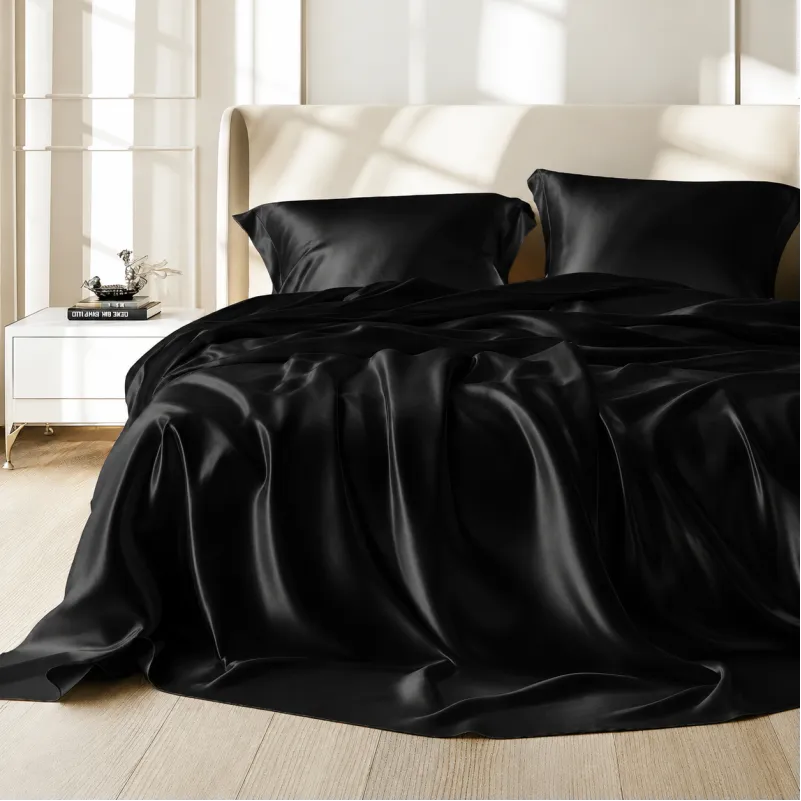 Комплект постільної білизни 100% натуральний шовк сорт Mulberry 30-13 Black Perl - 1