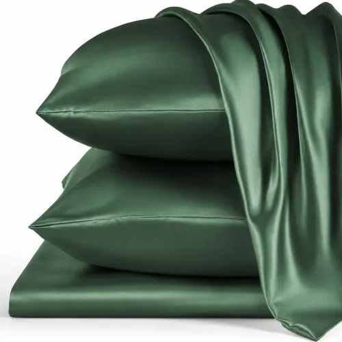 Комплект постельного белья 100% натуральный шелк сорт Mulberry 30-12 Green Mirage - 2