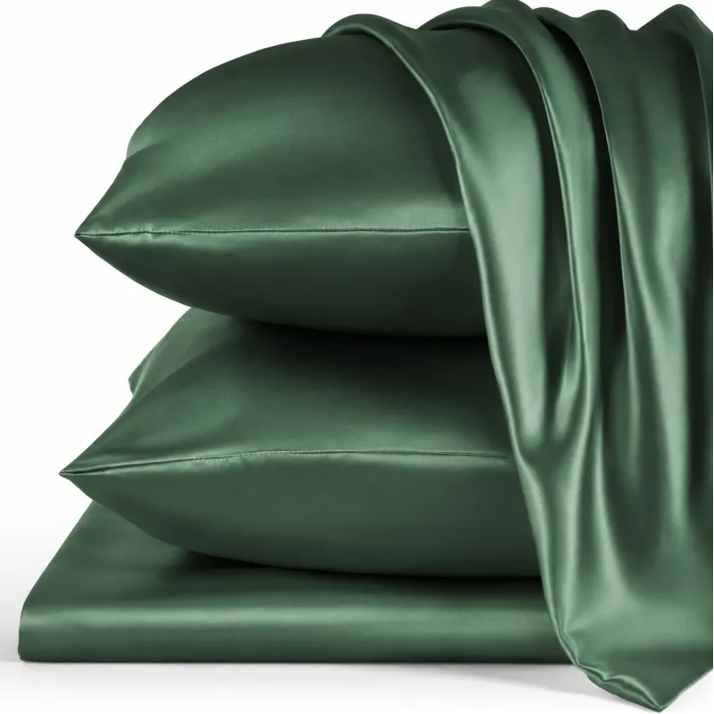 Комплект постільної білизни 100% натуральний шовк сорт Mulberry 30-12 Green Mirage - 1