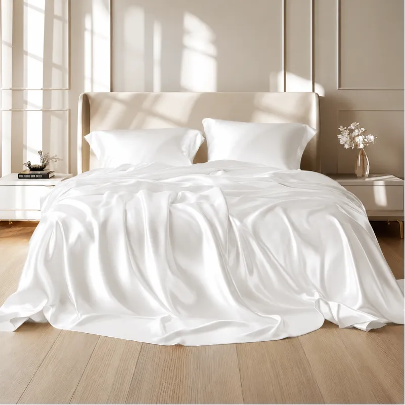 Комплект постільної білизни 100% натуральний шовк сорт Mulberry 30-11 White Perl