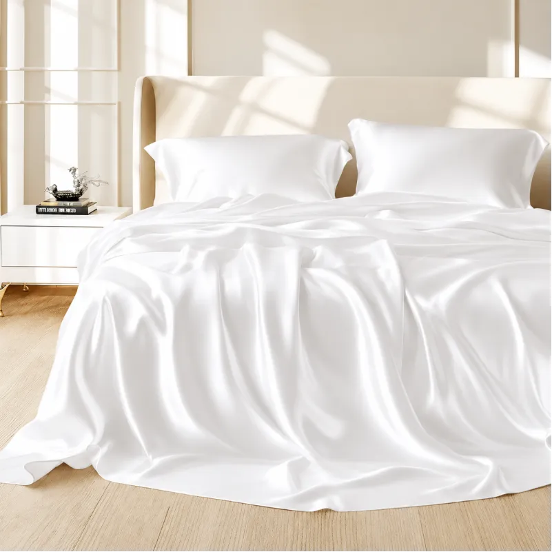 Комплект постільної білизни 100% натуральний шовк сорт Mulberry 30-11 White Perl - 1