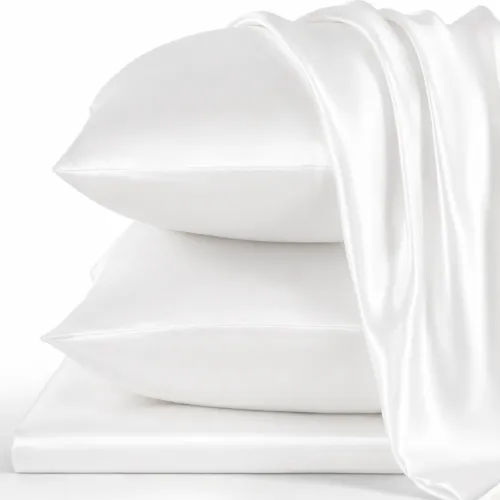 Комплект постільної білизни 100% натуральний шовк сорт Mulberry 30-11 White Perl - 3
