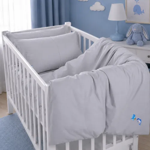 Комплект постельного белья LITTLE KIDS Poplin Edition Ocean 054 Light Gray - 2