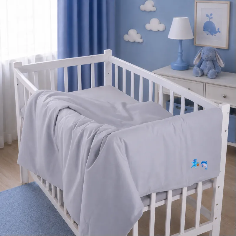 Комплект постільної білизни BABY Poplin Edition Ocean 054 Light Gray Фото - 6