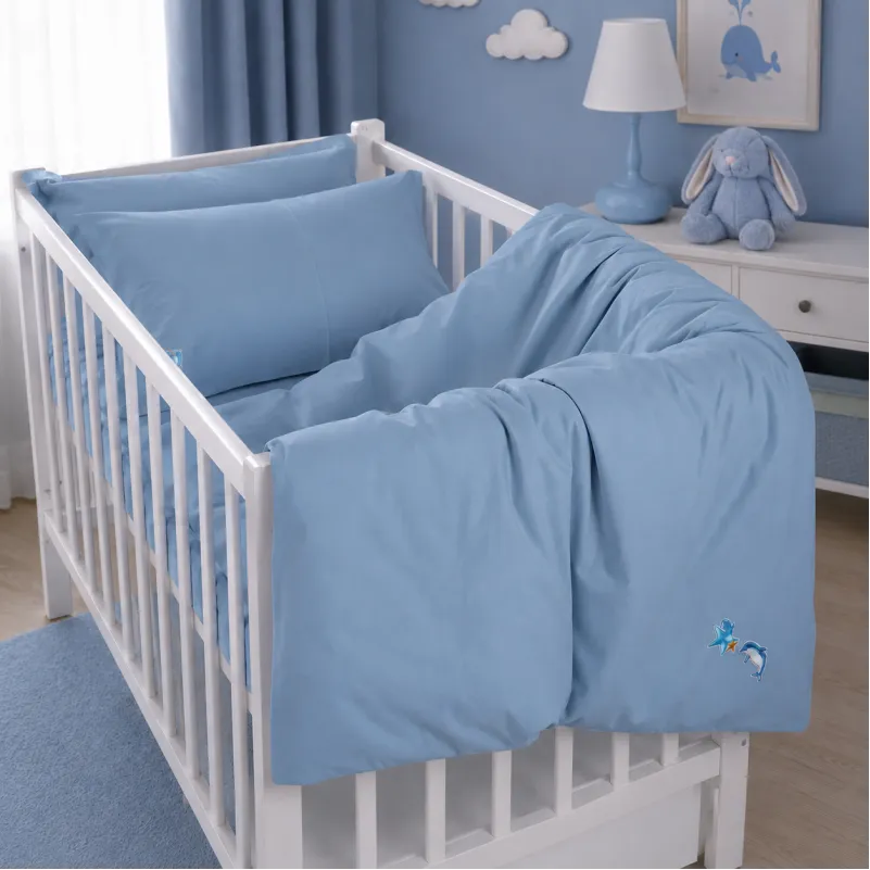 Комплект постільної білизни LITTLE KIDS Poplin Edition Ocean 067 Green wave - 1
