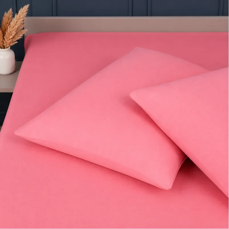 Простынь на резинке Вареный хлопок  40-0027 Rose Blush - 2