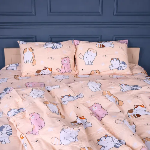 Комплект постільної білизни Бязь 17-0665 Cream Kittens - 3