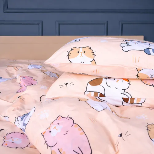 Комплект постільної білизни Бязь 17-0665 Cream Kittens - 2